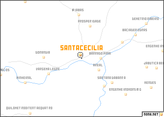 map of Santa Cecília