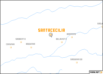 map of Santa Cecília