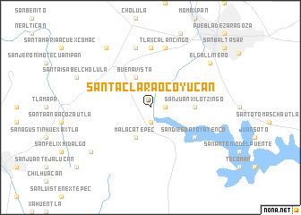 map of Santa Clara Ocoyucan