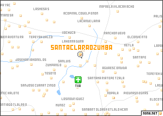 map of Santa Clara Ozumba