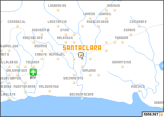 Santa Clara Panama Map Santa Clara (Panama) map   nona.net