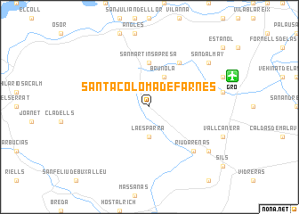 map of Santa Coloma de Farnés