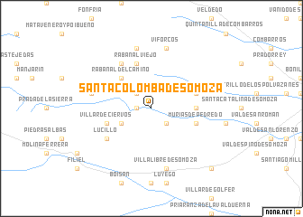 map of Santa Colomba de Somoza