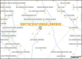 map of Santa Cristina del Páramo