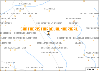 map of Santa Cristina de Valmadrigal