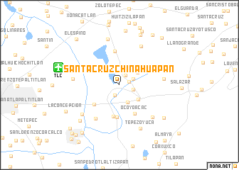 map of Santa Cruz Chinahuapan