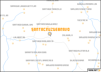 map of Santa Cruz de Bravo