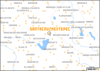 map of Santa Cruz Mextepec