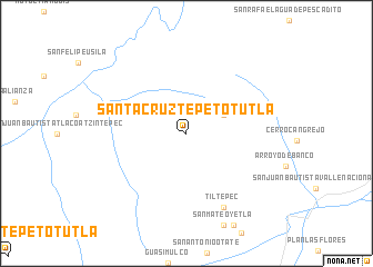 map of Santa Cruz Tepetotutla