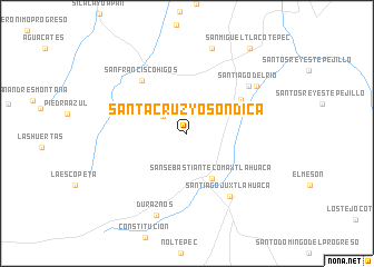 map of Santa Cruz Yosondica