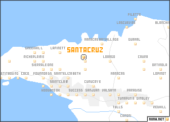 Santa Cruz Trinidad and Tobago map nona