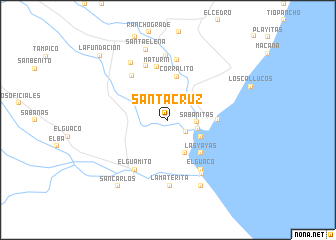 map of Santa Cruz