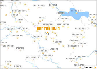 map of Santa Emilia