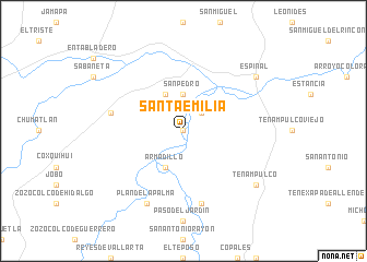 map of Santa Emilia
