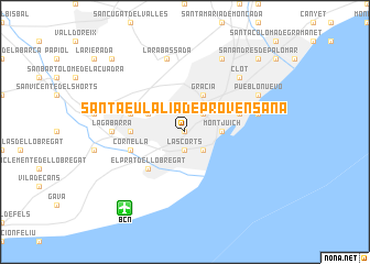 map of Santa Eulalia de Provensana