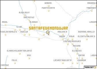 map of Santa Fe de Mondújar