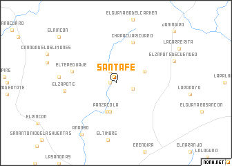 map of Santa Fé