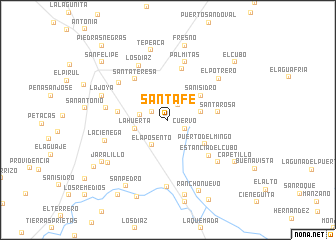 map of Santa Fe