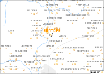 map of Santa Fe