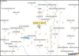 map of Santa Fe