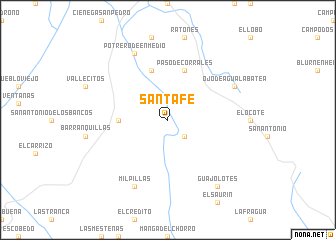 map of Santa Fé