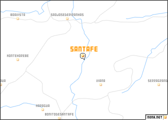 map of Santa Fé