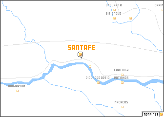 map of Santa Fé