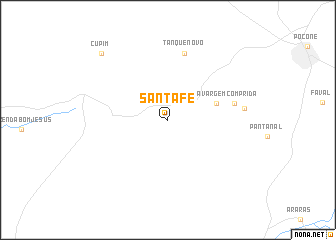 map of Santa Fé