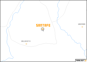 map of Santa Fé