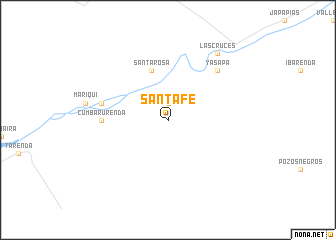 map of Santa Fe