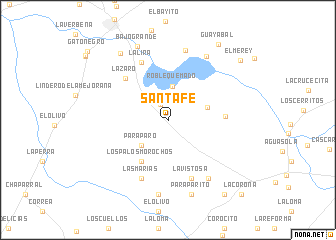 map of Santa Fé