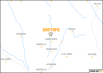 map of Santa Fe