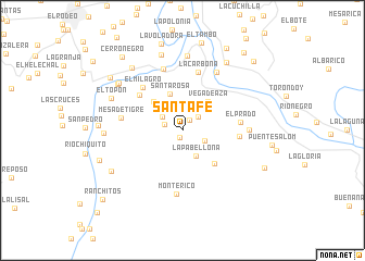 map of Santa Fe