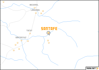 map of Santa Fé