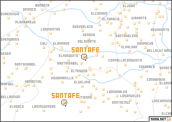 map of Santa Fe