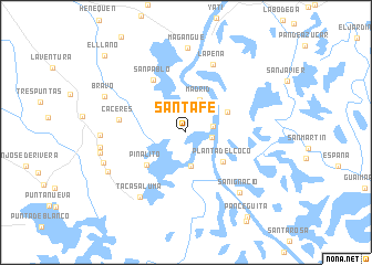 map of Santa Fé