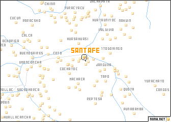 map of Santa Fe