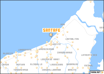 map of Santa Fe