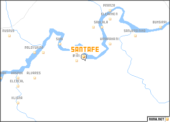 map of Santa Fe