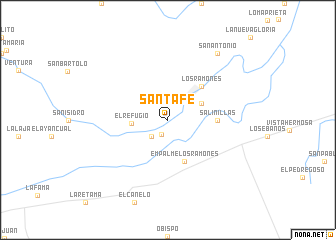 map of Santa Fe