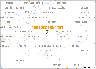 map of SantʼAgata deʼ Goti