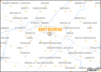 map of SantʼAgnese