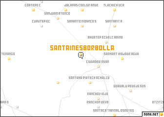 map of Santa Inés Borbolla