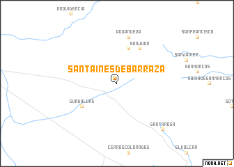 map of Santa Inés de Barraza