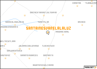 map of Santa Inés Varela la Luz