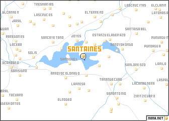 map of Santa Inés