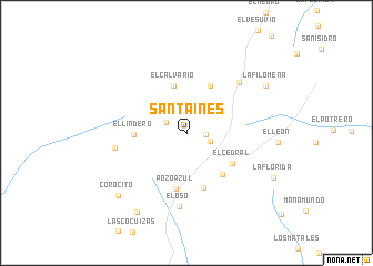 map of Santa Inés