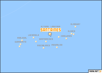 map of Santa Inés