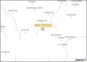 map of Santa Inés