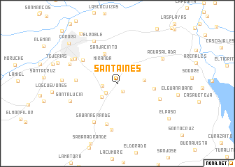 map of Santa Inés